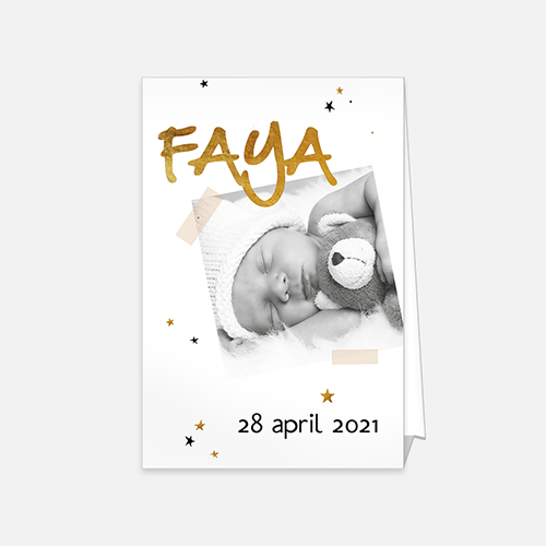 Lortye Geboortjekaartje 026 Faya