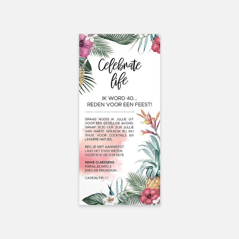 Lortye Feestje 051 Uitnodiging Hinke